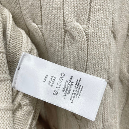 RALPH LAUREN 26S COLLARED CABLE-KNIT CARDIGAN 718
