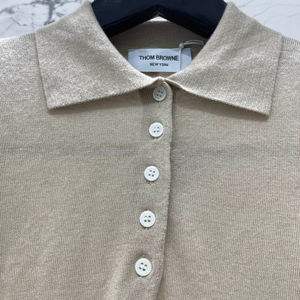 THOM 26S KNIT LONG-SLEEVE POLO 313