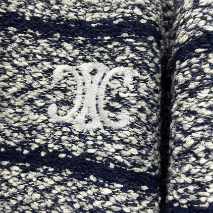 CELINE 26S FRAYED STRIPED KNIT HOODIE 639