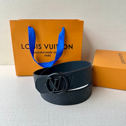 LV 25S BELT 40 MM IN BLACK CALFSKIN 593264