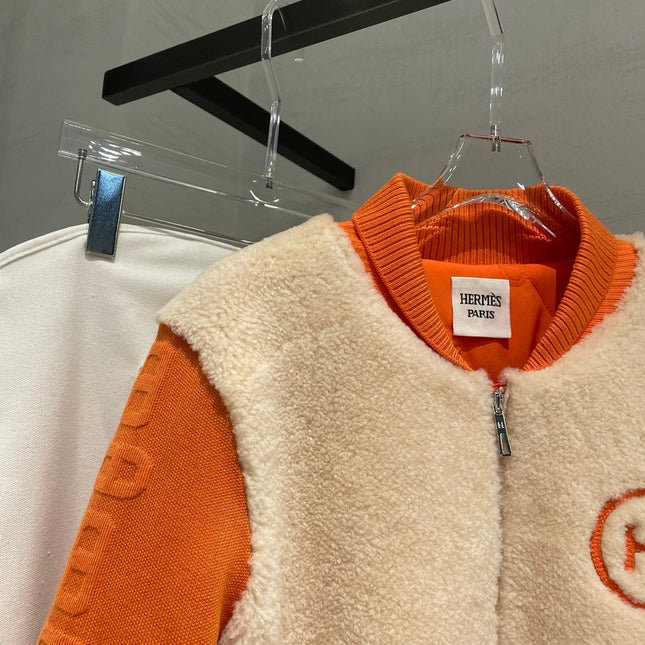 HERMES 25S SHEEPSKIN BOMBER JACKET 169