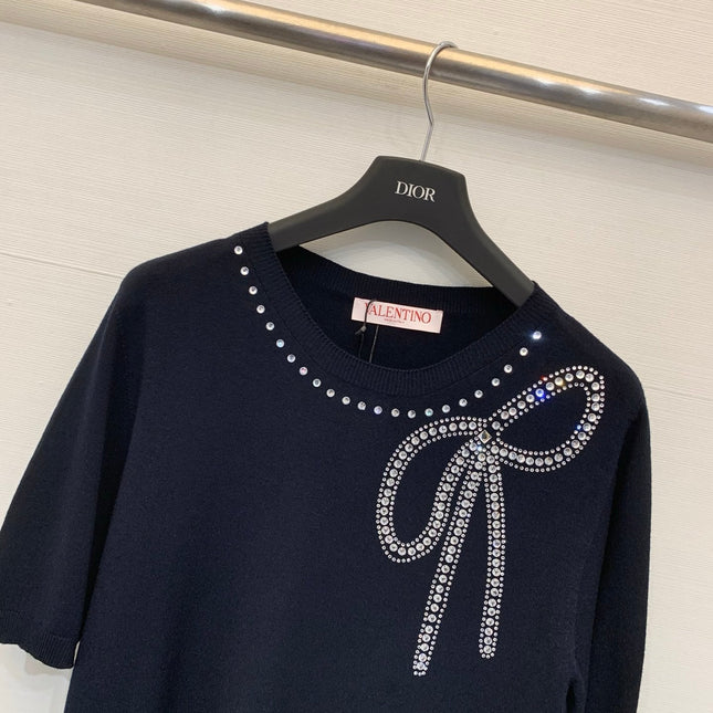 VALENTINO 26S SHORT SLEEVE KNIT TOP 227