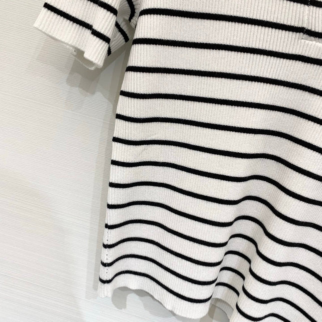 CELINE 26S STRIPED SHORT-SLEEVE POLO SHIRT 488