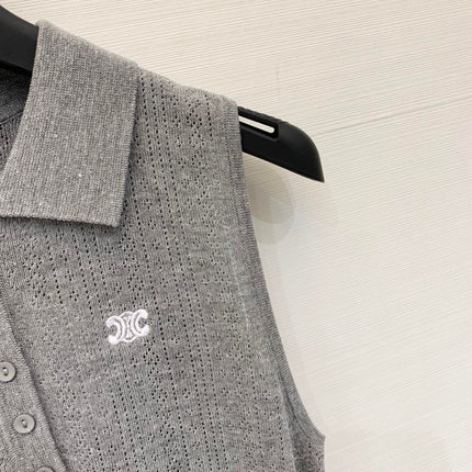 CELINE 26S SLEEVELESS POLO SHIRT 474