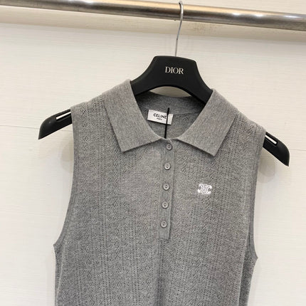 CELINE 26S SLEEVELESS POLO SHIRT 474