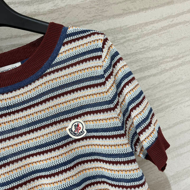 MONCLER 26S SHORT-SLEEVE KNIT T-SHIRT 672