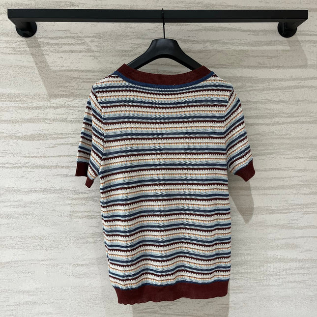 MONCLER 26S SHORT-SLEEVE KNIT T-SHIRT 672