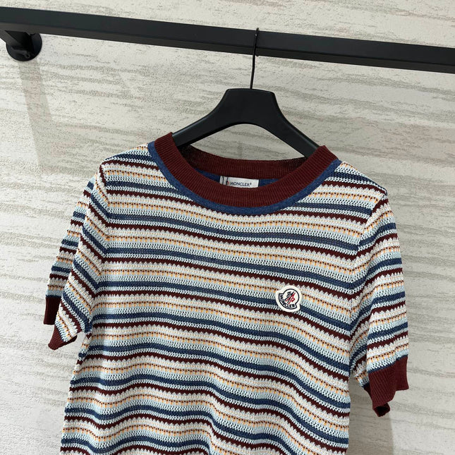 MONCLER 26S SHORT-SLEEVE KNIT T-SHIRT 672