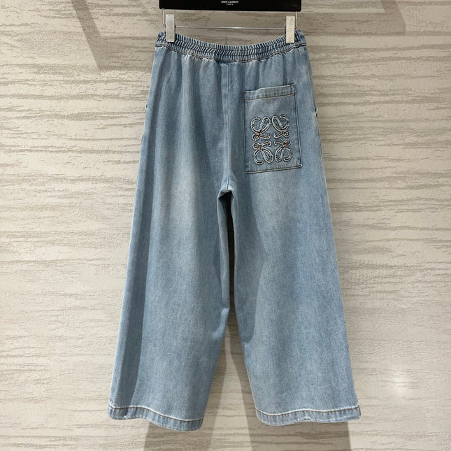 LOEWE 26S WIDE-LEG CROPPED JEANS 588