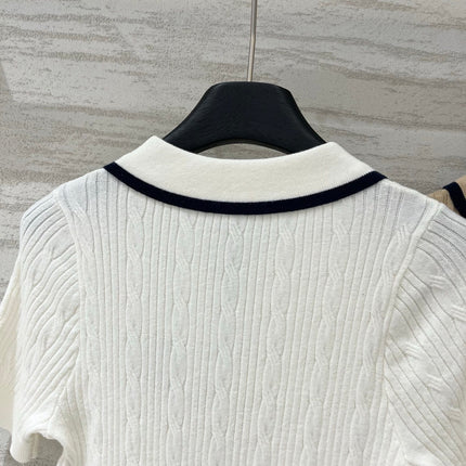 LOEWE 26S CABLE-KNIT LOGO SWEATER TOP 534