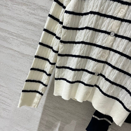 RALPH LAUREN 26S LONG-SLEEVE STRIPED KNIT CARDIGAN 722