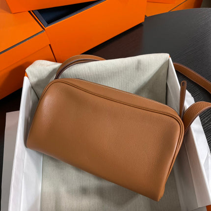 BOSTON NOUVEAU ON BOBY 29 SHOULDER BAG IN BRONZE BROWN CALFSKIN