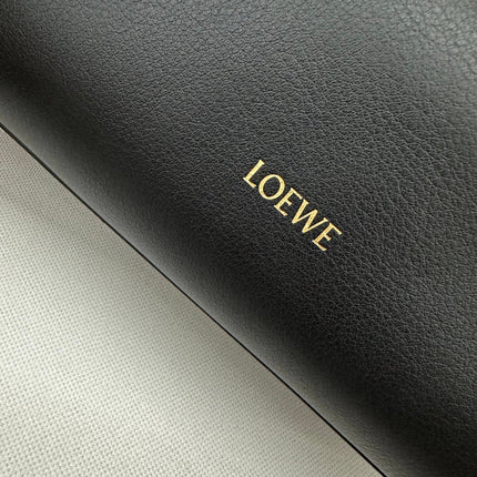 LOEWE 25S MADRID BAG 28 IN BLACK CALFSKIN GOLD HARDWARE