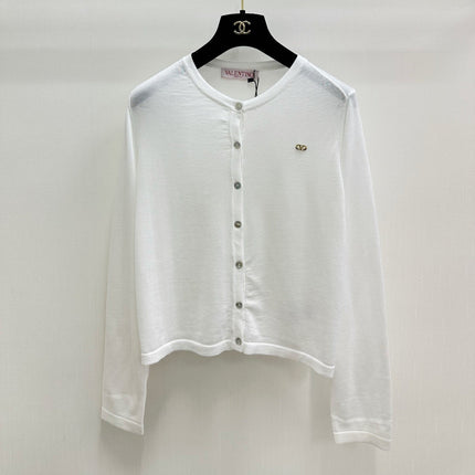 VALENTINO 26S ROUND-NECK KNIT CARDIGAN 400