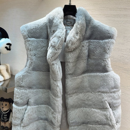 DIOR 25S SLEEVELESS RABBIT FUR JACKET 632