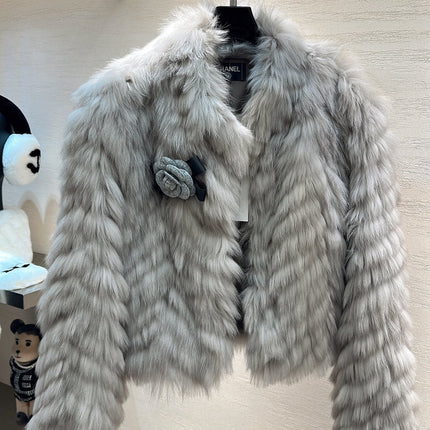 CHANEL 26S SHORT FOX FUR JACKET 808