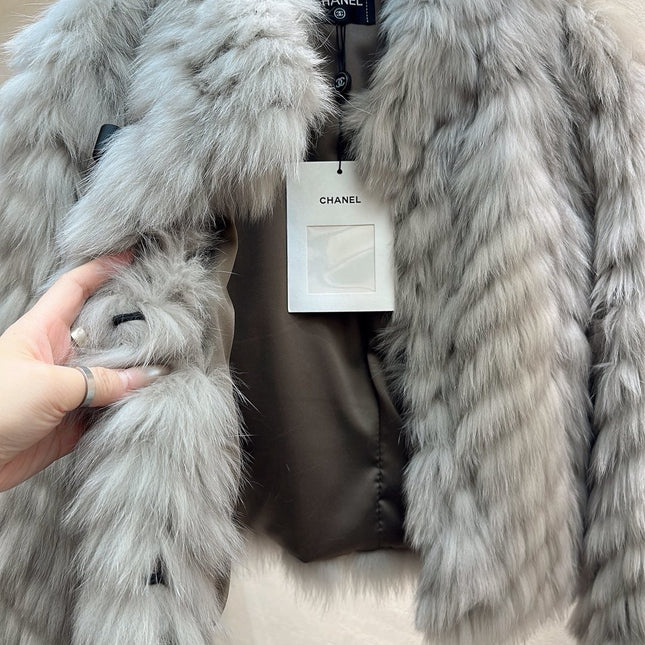 CHANEL 26S SHORT FOX FUR JACKET 808