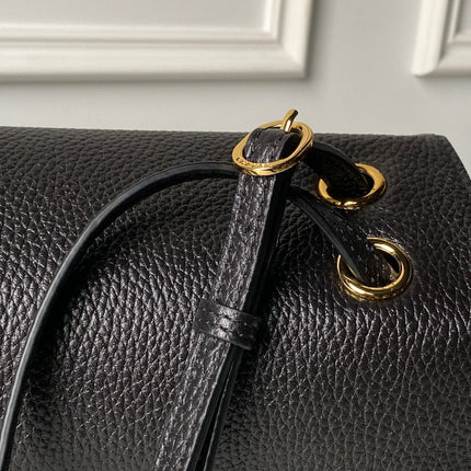 CHANEL 26S CC LOGO SHOULDER BAG 32 IN BLACK GRAINED CALFSKIN