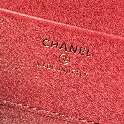 CHANEL 26S BARREL CLUTCH WITH CHAIN 23 IN DARK GREY CROCODILE-EMBOSSED CALFSKIN GOLD HARDWARE