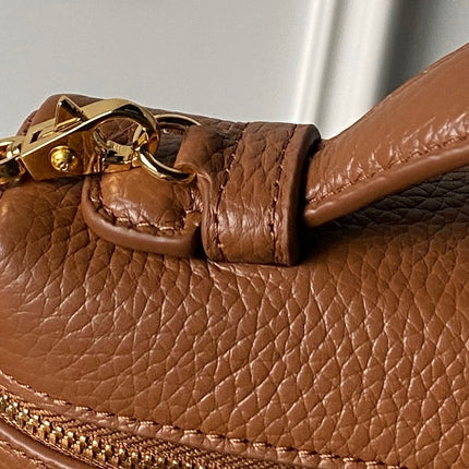 CHANEL 26S VANITY BAG 19 IN CARAMEL BROWN CAVIAR CALFSKIN GOLD HARDWARE