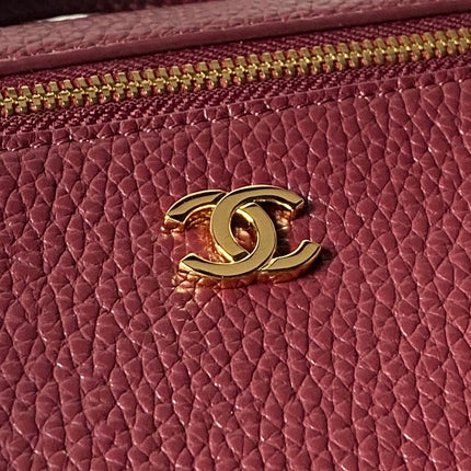 CHANEL 26S VANITY BAG 19 IN BURGUNDY RED CAVIAR CALFSKIN GOLD HARDWARE