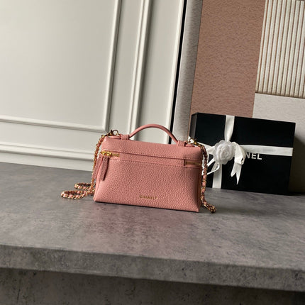 CHANEL 26S VANITY BAG 19 IN LIGHT PINK CAVIAR CALFSKIN GOLD HARDWARE