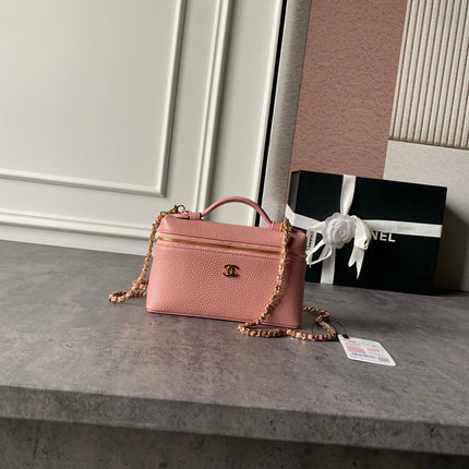 CHANEL 26S VANITY BAG 19 IN LIGHT PINK CAVIAR CALFSKIN GOLD HARDWARE
