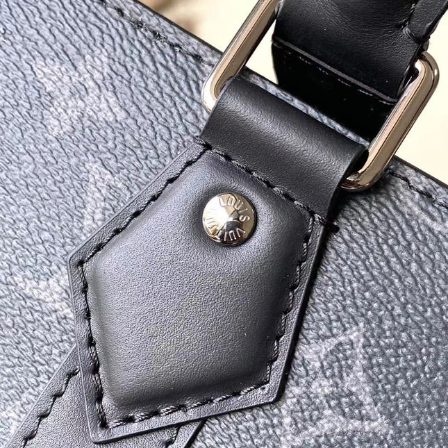 SAC PLAT 24H 41 IN DARK GRAY MONOGRAM ECLIPSE CANVAS