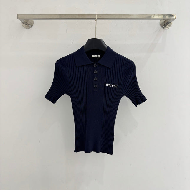 MIUMIU SHORT-SLEEVE POLO T-SHIRT STYLE 783