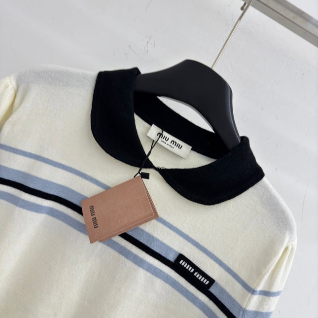 MIUMIU 26S KNIT POLO SWEATER 981