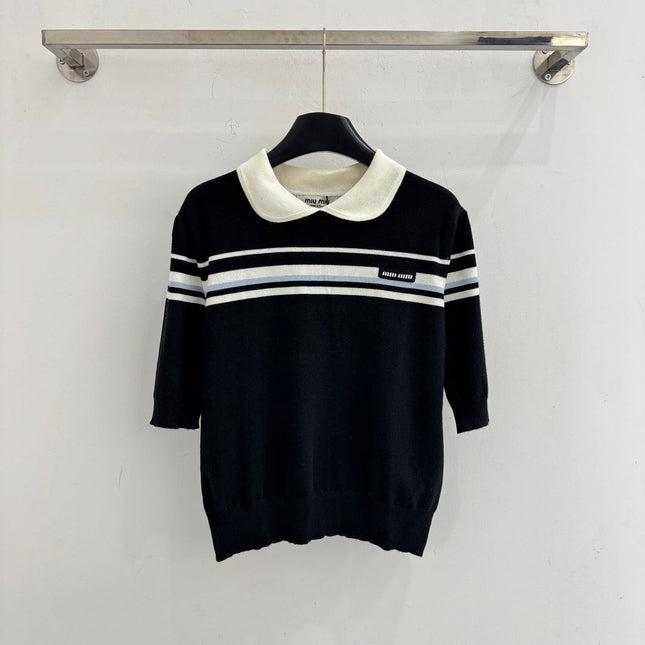 MIUMIU 26S KNIT POLO SWEATER 982
