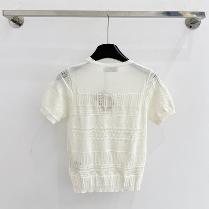 MIUMIU 26S SHORT-SLEEVED SWEATER STYLE 1074