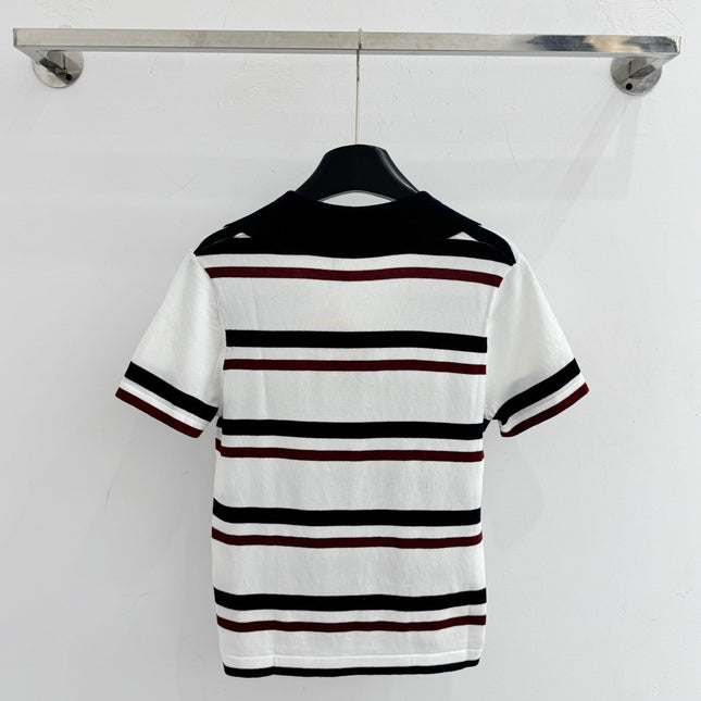 MIUMIU 26S SHORT-SLEEVED KNIT POLO SHIRT STYLE 1067