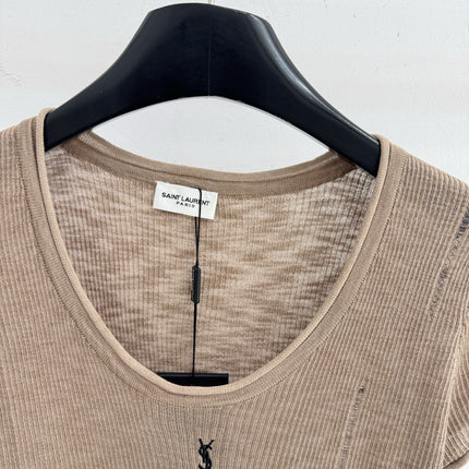 YSL 26S SHORT SLEEVE KNIT T-SHIRT 423