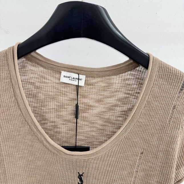 YSL 26S SHORT SLEEVE KNIT T-SHIRT 423