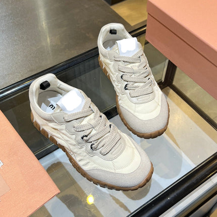 26S SNEAKERS IN IVORY WHITE FABRIC AND SUEDE