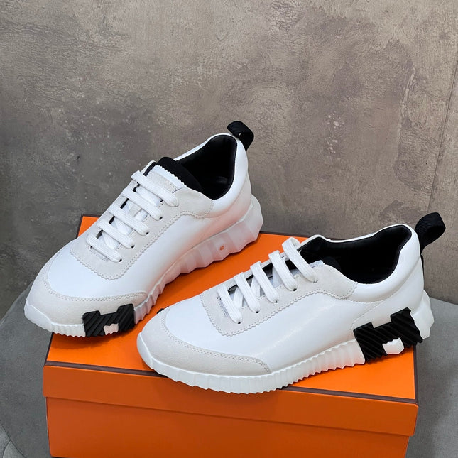 HM SNEAKERS WHITE AND GREY MESH AND H DETAIL SOLE