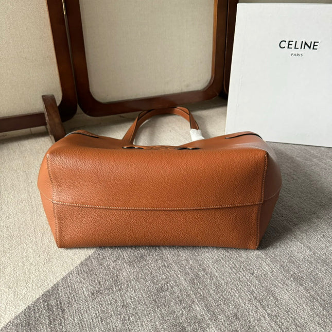MEDIUM CABAS ANAÏS CUIR TRIOMPHE 54 IN BRONZE BROWN GRAINED CALFSKIN