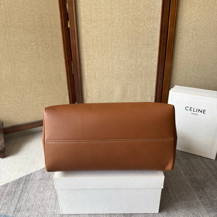CELINE 26S DOCTOR'S POUCH HANDBAG 35 IN BROWN CALFSKIN