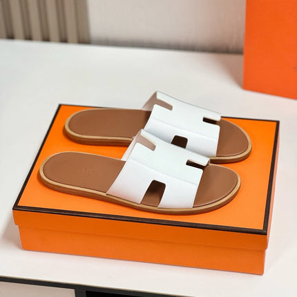 IZMIR SANDAL LIGHT BROWN MIX WHITE LAMBSKIN