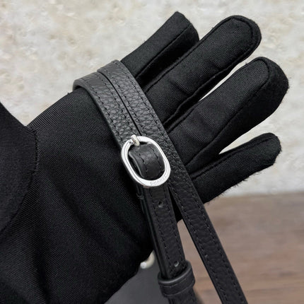 CHANEL 26S SHOULDER BAG 33 IN BLACK LAMBSKIN GRAINED
