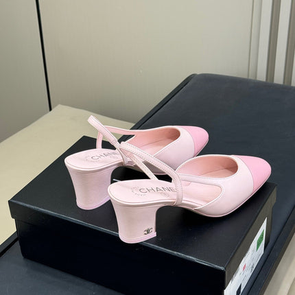CC SLINGBACK 25S 65 MM IN LIGHT PINK LAMBSKIN