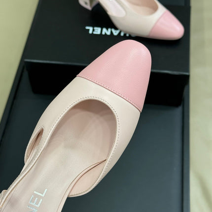 CC SLINGBACK 25S 65 MM IN LIGHT PINK LAMBSKIN