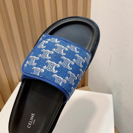 super hot pair of sandals Cobalt Blue Black