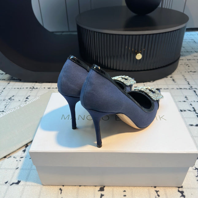HANGISI 100 MM IN AEGEAN BLUE SUEDE