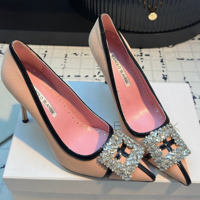 HANGISI 100 MM IN PEACH PINK SUEDE