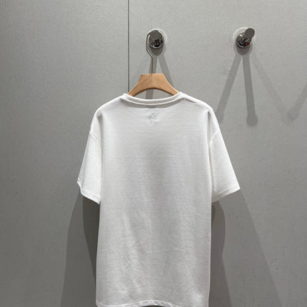 Loewe 25 Printed Round Neck Short Sleeve T-shirt White Cotton 215607