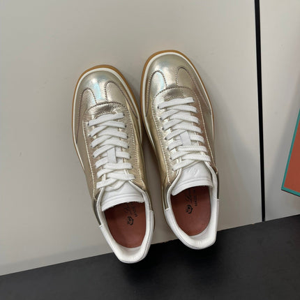 LP TENNIS WALK SNEAKERS LIGHT GOLD CALFSKIN