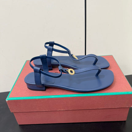 LP MINDIL SANDAL IN COBALT BLUE LAMBSKIN
