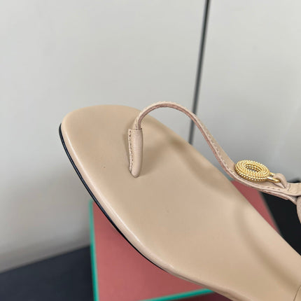 LP MINDIL SANDAL IN BEIGE LAMBSKIN